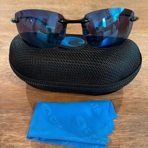 Costa Blue and Black Sunglasses with Accessories